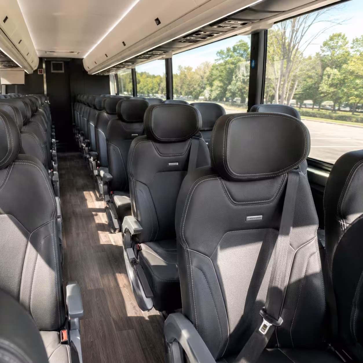 indio charter bus rental interior