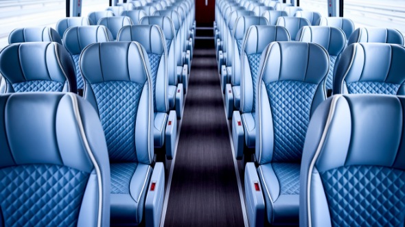 54 passenger charter bus interior