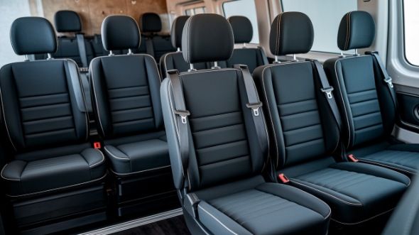 indio sprinter van with driver inside
