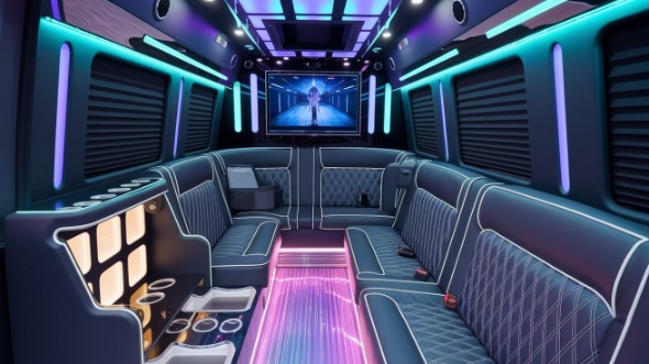 party bus rental interior